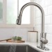 Brushed Nickel Kitchen Faucet Sink Mixer Pull Down Sprayer With Soap Dispenser - view 3