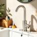 Brushed Nickel Bathroom Sink Faucet 1Handle Lavatory Vanity Mixer Tap With Drain - view 4