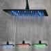 12“LED Shower Head Bathroom Ceiling/Wall Mount Rainfall Shower Sprayer Tap Black - view 2