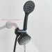 Black 4" Round Rainfall Shower Head With Handheld Spray High Pressure Wall Mount - view 6