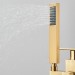 Freestanding Bathtub Faucet With Handheld Sprayer Brushed Gold Tub Filler Spout - view 9