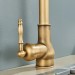Antique Brass Kitchen Faucet Pull Down Sprayer Single Handle Swivel Spout Mixer - view 6