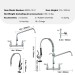 21" Pre Rinse Faucet Wall Mount Commercial Kitchen Faucet W/ Sprayer Hose - view 8