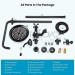 Black Exposed Shower Faucet System 8inch Rainfall Shower Head Set With Tub Spout - view 11