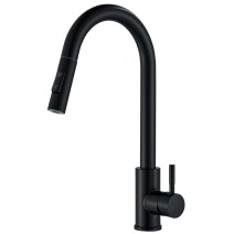 Black Kitchen Faucet Pull Down Sprayer 360° Swivel Sink Mixer Taps Single Handle