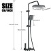 Black Rainfall Shower Faucet Set Bathroom Exposed Shower System With Mixer Valve - view 13