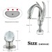 Brushed Nickel Swan Bathroom Sink Faucet 3 Holes 8" Widespread Vanity Mixer Taps - view 7