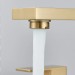 Brushed Gold Bathroom Sink Faucet 3 Holes Widespread Vanity Mixer Faucet W/Drain - view 6