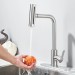 Brushed Nickel Kitchen Sink Faucet Pull Down Sprayer Single Handle Swivel Mixer - view 3