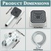 Chrome High Pressure 4inch Rain Shower Head With Handheld Spray Combo Wall Mount - view 8