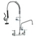 Commercial Faucet Kitchen Sink Pre Rinse Faucet Wall Mount W/ Sprayer 25" Height - view 12