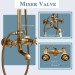 Brass Exposed Shower Faucet System Wall Mount 8in Rain Shower Head Tub Spout Kit - view 8