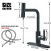 Matte Black Kitchen Sink Faucet Pull Down Sprayer Single Handle Swivel Mixer Tap - view 11