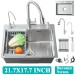 21.7 In Kitchen Sink Stainless Steel Single Bowl Sink W/Pulldown Faucet Drop In - view 2