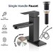 Matte Black Waterfall Bathroom Sink Faucet Basin Mixer Tap Single Handle W/Drain - view 2