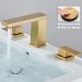 Brushed Gold 8" Widespread Bathroom Sink Faucet 3 Hole Vanity Faucet With Drain - view 3