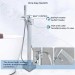 Chrome Freestanding Tub Faucet With Handheld Shower Floor Mount Bathtub Faucet - view 6