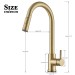 Brushed Gold Kitchen Faucet Sink Mixer Faucet Pull Down Sprayer Single Handle - view 9