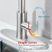 Brushed Nickel Kitchen Sink Faucet Pull Down Sprayer Single Handle Swivel Mixer - view 9