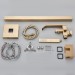 Brushed Gold Bathtub Faucet Freestanding Tub Filler Mixer Spout With Hand Shower - view 12