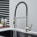 LED Kitchen Sink Faucet Brushed Nickel Single Handle Swivel Pull Down Sprayer - view 6