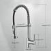 Kitchen Sink Faucet Stainless Steel Swivel Single Handle Pull Down Sprayer Mixer - view 5
