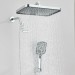 Chrome Rain Shower Head Combo With Handheld Spray High Pressure Adjustable Arm - view 3