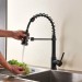 Matte Black Pull Down Kitchen Faucet With Sprayer Single Handle Sink Mixer Taps - view 8