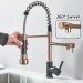 Black Rose Gold Kitchen Faucet Pull Down Sprayer Swivel Sink Mixer Single Handle - view 4