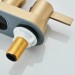 Bathroom Sink Faucet 3 Hole Brushed Gold 4inch Centerset Vanity Mixer With Drain - view 13