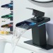 Matte Black LED Bathroom Sink Faucet 1 Hole Single Handle Basin Vanity Faucet - view 2