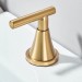 Brushed Gold Widespread Bathroom Faucet 3Hole Sink Vanity Mixer Taps With Drain - view 12