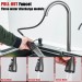 24" Flying Rain Stainless Steel Waterfall Kitchen Sink With Faucet Single Bowl - view 8