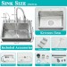21.7 In Kitchen Sink Stainless Steel Single Bowl Sink W/Pulldown Faucet Drop In - view 4