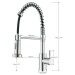 Kitchen Sink Faucet Stainless Steel Swivel Single Handle PullDown Sprayer Chrome - view 8
