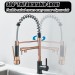 Kitchen Sink Faucet Stainless Steel Single Handle Pull Down Sprayer Swivel Mixer - view 11