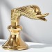 Gold Swan Bathroom Faucet 3 Holes Sink Vanity Faucet Dual Handle Mixer Taps - view 8