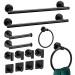 14pcs Bathroom Hardware Set Towel Bar Towel Rack Towel Hook Toilet Paper Holder - view 2