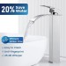 Waterfall Tall Bathroom Faucet 1Hole Single Handle Vessel Sink Faucet With Drain - view 4