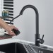 Kitchen Faucet With Soap Dispenser Black Pull Down Sprayer Sink Faucet 1 Handle - view 6