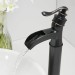 Oil Rubbed Bronze Bathroom Sink Faucet 1Handle Tall Waterfall Vessel Mixer Drain - view 3