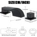 Black Waterfall Bathroom Sink Faucet LED 8 Inch Widespread 3 Hole Vanity Faucet - view 9