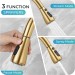 Brushed Gold Kitchen Sink Faucet Pull Down Sprayer Swivel Single Handle Mixer - view 6