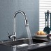 Chrome Kitchen Faucet Sink Pull Down Sprayer Single Handle Mixer Stainless Steel - view 4
