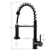 Matte Black Kitchen Faucet Sink Pull Down Sprayer Swivel Mixer Tap Single Handle - view 6