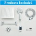 Chrome 12 In Rain Shower Head With Handheld Spray Combo High Pressure Adjustable - view 20