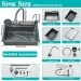 24" Flying Rain Stainless Steel Waterfall Kitchen Sink With Faucet Single Bowl - view 4