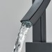 Black Bathroom Sink Faucet Modern Single Handle Waterfall Vanity Faucet 1 Hole - view 5