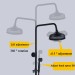 Matte Black Rainfall Bathroom Shower System Set Tub Filler Faucet W/Handshower - view 11
