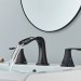 8" Widespread Bathroom Sink Faucet 3holes 2 Handle Waterfall Mixer W/Drain Black - view 4
